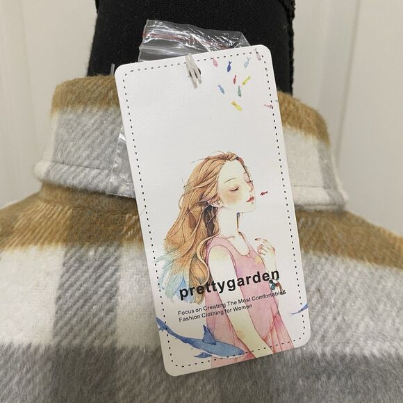 NEW‎ Pretty Garden Plaid Shacket Button Up Jacket Flannel Shirt Womens Small NWT - Picture 4 of 12